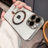 Luxury Plating Magsafe Clear Case For iPhone 14 For iPhone 14 / Silver iPhone 14 Magsafe Clear Case Styleeo