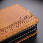 Magnetic Leather Samsung Z Flip Wallet Case