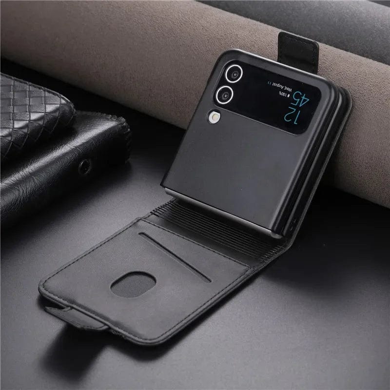 Magnetic Leather Samsung Z Flip Wallet Case