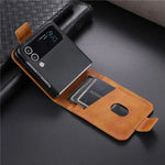 Magnetic Leather Samsung Z Flip Wallet Case