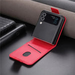 Magnetic Leather Samsung Z Flip Wallet Case