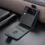 Magnetic Leather Samsung Z Flip Wallet Case