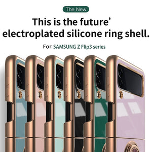 Luxury Ring Holder Case For Samsung Z Flip 4/Flip 3 Case Samsung Z Flip 4/Flip 3 Ring Case Styleeo