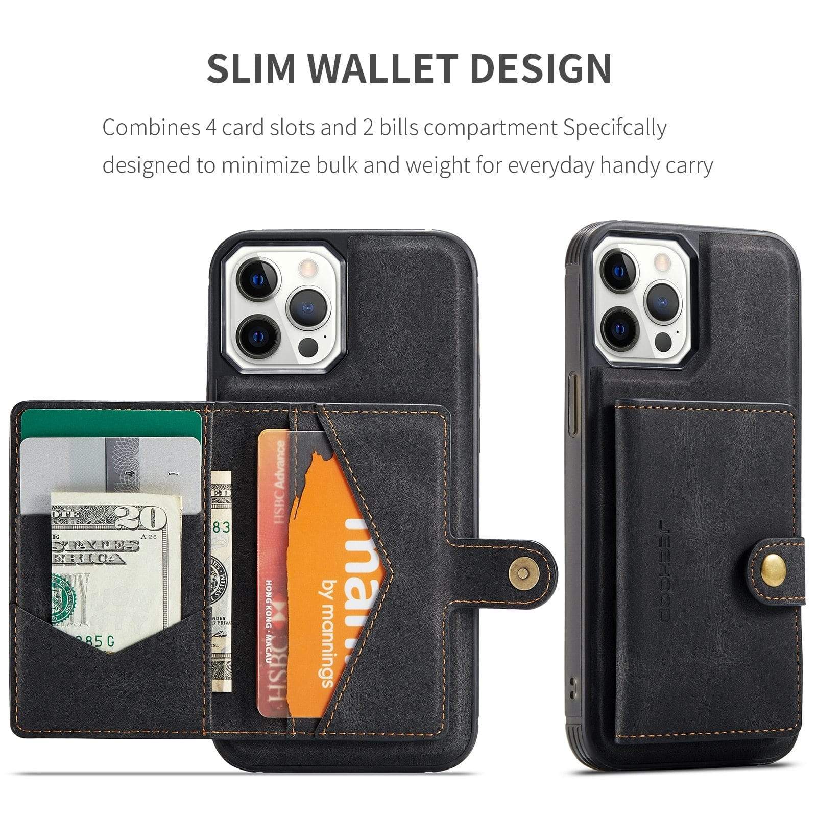 Magnetic Detachable iPhone Wallet Case JEEHOOD Magnetic Detachable iPhone Wallet Case Styleeo