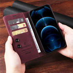 Magnetic Leather Flip Cover iPhone Wallet Case