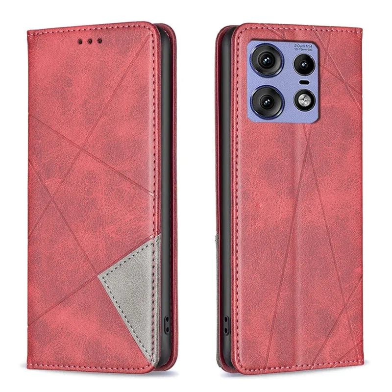 Magnetic Leather Motorola Moto Edge Phone Wallet Cases