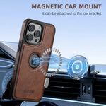 Magnetic MagSafe iPhone Leather Wireless Charging Case