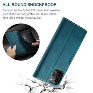 iPhone Magnetic Flip Cover Wallet Cases RFID flip leather iPhone Case Styleeo