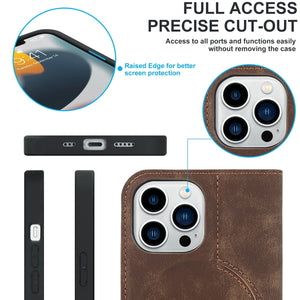 MagSafe iPhone 15 Wallet Case | Magnetic Flip Cover Cardholder - Styleeo