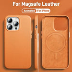 Shockproof Leather MagSafe iPhone Case