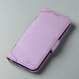 Leather iPhone 13 wallet case-purple-styleeo