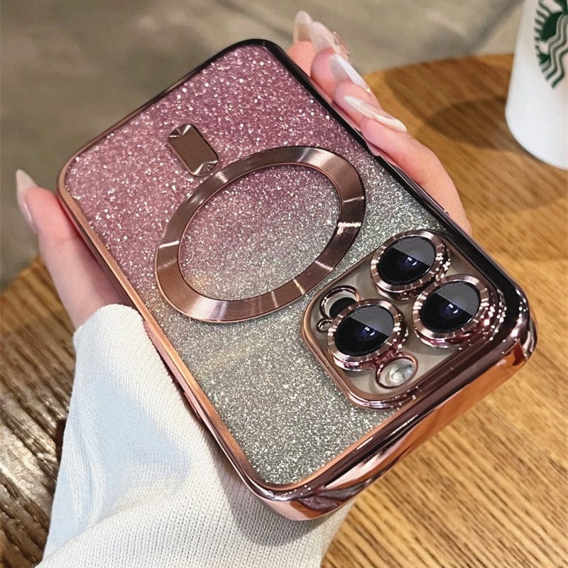 MagSafe Plating Gradient Glitter Clear Case For iPhone 14/14Pro/14ProMax/14Plus Styleeo