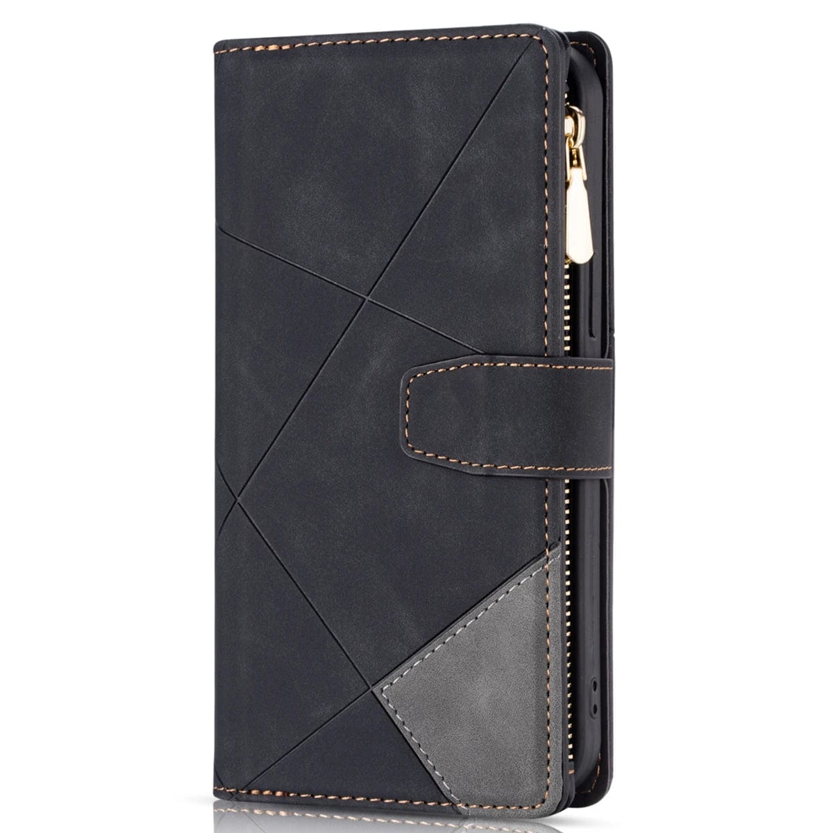 Multi-Cards Zipper Leather Wallet Case For Samsung Galaxy A Series Galaxy A12 / Black Multi-Cards Zipper Leather Wallet Case For Samsung Galaxy A Series Styleeo