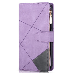 Multi-Cards Zipper Leather Wallet Case For Samsung Galaxy A Series Galaxy A12 / Purple Multi-Cards Zipper Leather Wallet Case For Samsung Galaxy A Series Styleeo