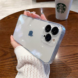 Plating Square Shockproof Clear Case For iPhone 11/X/7/8/SE For iPhone 7 / Clear plating square case for iPhone 11/X/7/8/SE Styleeo