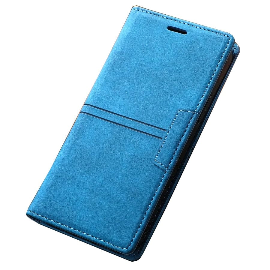 Samsung Galaxy S22 Leather Flip Wallet Case S22 / Blue Samsung S22 Flip Wallet Case Styleeo