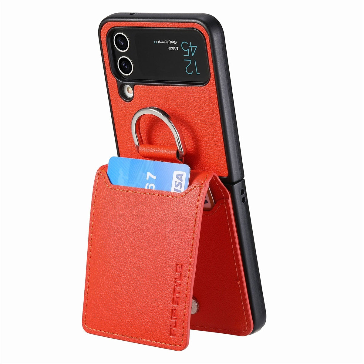 PU Leather Wallet Case For Samsung Z Flip 4/Z Flip 3 Styleeo