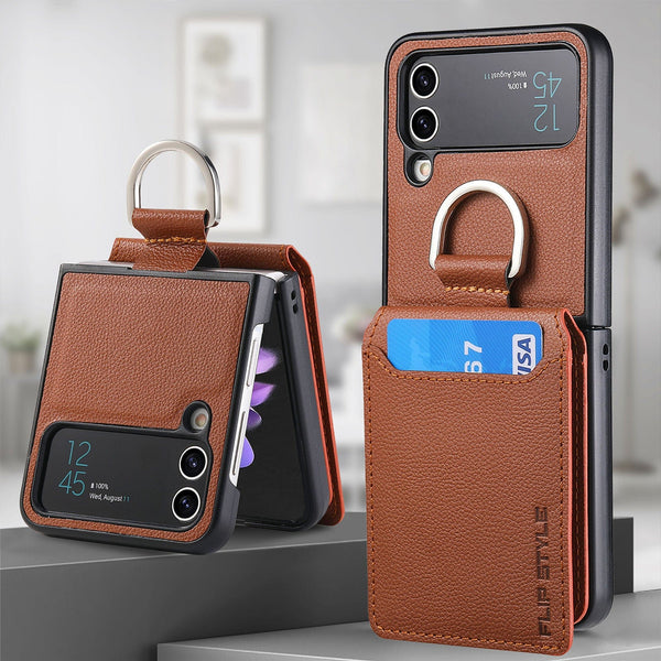PU Leather Wallet Case For Samsung Z Flip 4/Z Flip 3 PU Leather Wallet Case For Samsung Z Flip 4/Z Flip 3 Styleeo