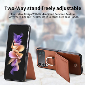 PU Leather Wallet Case For Samsung Z Flip 4/Z Flip 3 PU Leather Wallet Case For Samsung Z Flip 4/Z Flip 3 Styleeo