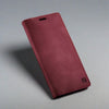 Samsung Galaxy Magnetic Flip Cover Wallet Cases for Galaxy S21 Ultra / Red RFID flip leather Samsung Galaxy Case Styleeo