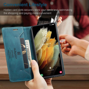 Samsung Galaxy Magnetic Flip Cover Wallet Cases RFID flip leather Samsung Galaxy Case Styleeo