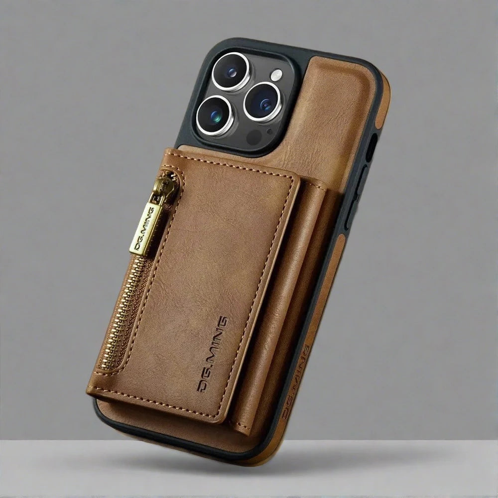 iPhone Wallet Cardholder Case-brown-styleeo