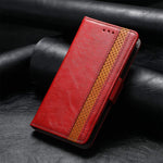 RFID Leather Samsung Z Fold 3 Wallet Case for Galaxy Z Fold 3 / Red Samsung Z Fold 3 wallet case Styleeo