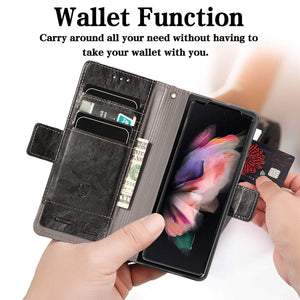 RFID Leather Samsung Z Fold 3 Wallet Case Styleeo