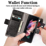 RFID Leather Samsung Z Fold 3 Wallet Case Styleeo