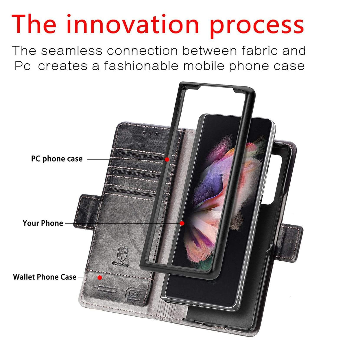 RFID Leather Samsung Z Fold 3 Wallet Case Samsung Z Fold 3 wallet case Styleeo