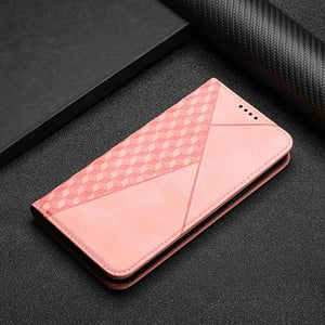 Samsung Galaxy A Series Rhombus Pattern Wallet Case A22 4G / RoseGold Styleeo