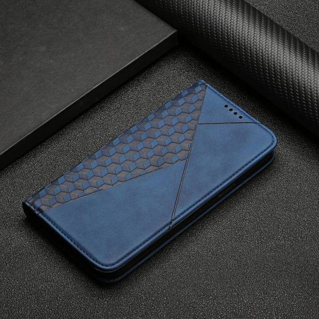 Samsung Galaxy A Series Rhombus Pattern Wallet Case A42 5G / Blue Styleeo