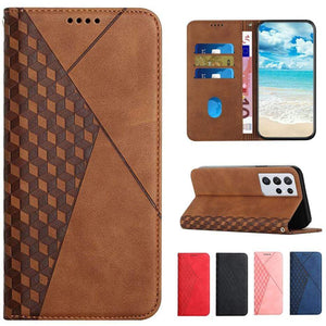 Samsung Galaxy A Series Rhombus Pattern Wallet Case Samsung Galaxy A Series Wallet Case Styleeo