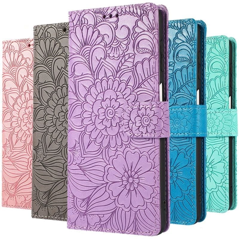 3D Floral Wallet Case For Samsung Galaxy S22/S21/S20/ Note 20 Series Styleeo