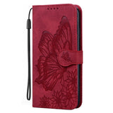 Samsung Galaxy A Series Butterfly Leather Wallet Case for Galaxy A71 4G / Red Butterfly Leather wallet case for Samsung Galaxy A Series Styleeo