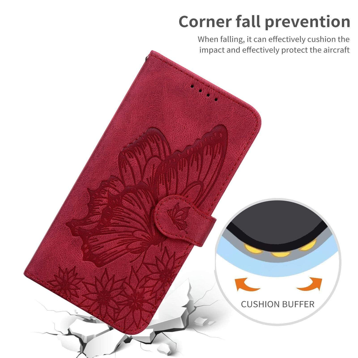 Samsung Galaxy A Series Butterfly Leather Wallet Cases Butterfly Leather wallet case for Samsung Galaxy A Series Styleeo