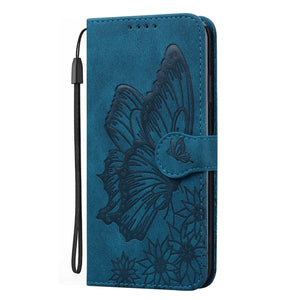 Samsung Galaxy A Series Butterfly Leather Wallet Case for Galaxy A51 4G / Blue Butterfly Leather wallet case for Samsung Galaxy A Series Styleeo