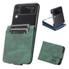 Samsung Galaxy Z Flip 3 5G Card Slot Leather Wallet Case Galaxy Z Flip3 5G / Green Samsung Z Flip 3 Wallet Case Styleeo