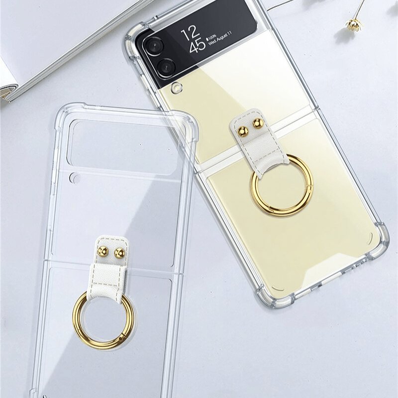 Clear Ring Case For Samsung Galaxy Z Flip 4 5G For Galaxy Z Flip 4 / Clear Clear Ring Case For Samsung Galaxy Z Flip 4 Styleeo