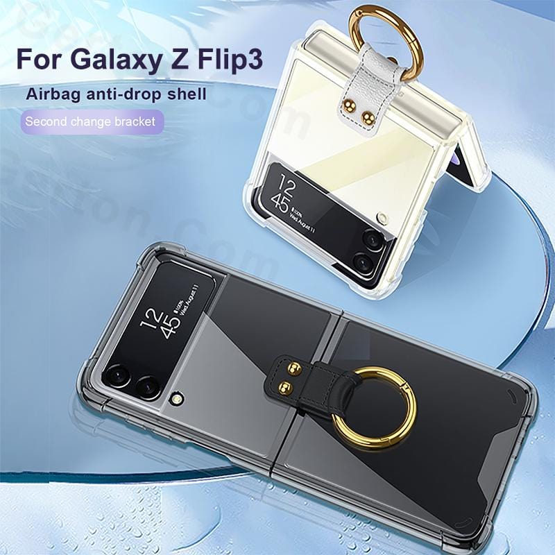 Clear Ring Case For Samsung Galaxy Z Flip 4 5G Clear Ring Case For Samsung Galaxy Z Flip 4 Styleeo