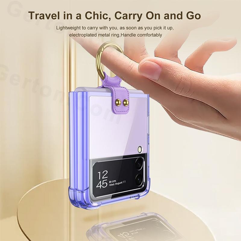 Clear Ring Case For Samsung Galaxy Z Flip 4 5G Clear Ring Case For Samsung Galaxy Z Flip 4 Styleeo