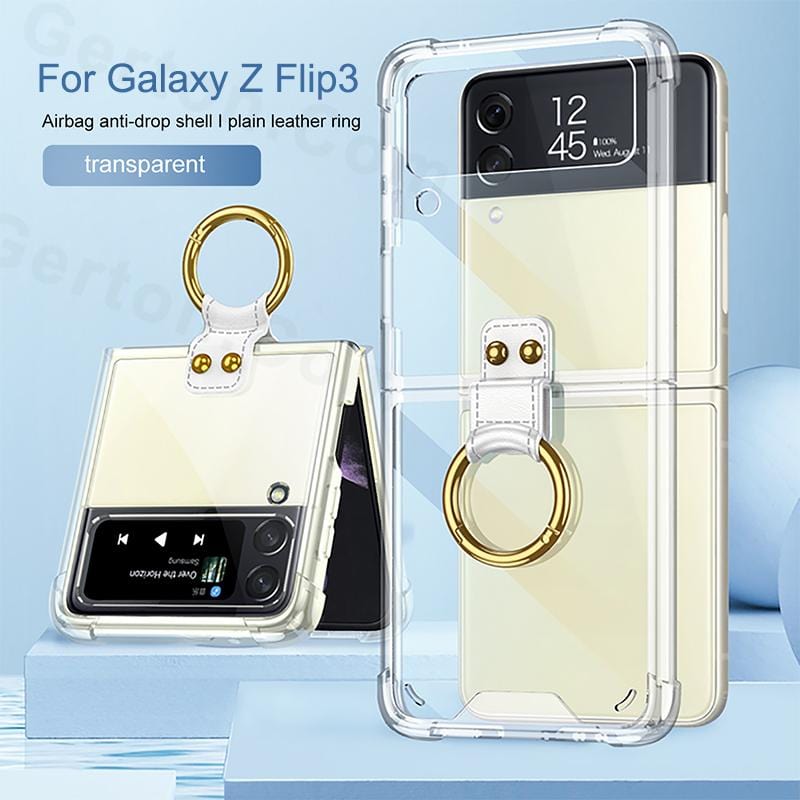 Clear Ring Case For Samsung Galaxy Z Flip 4 5G Clear Ring Case For Samsung Galaxy Z Flip 4 Styleeo