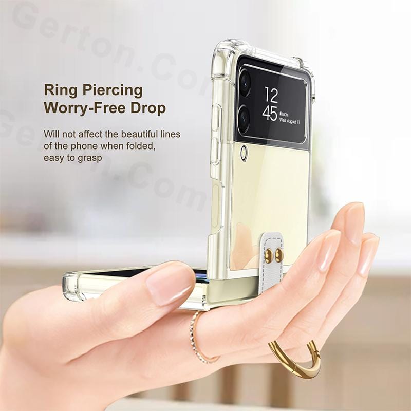 Clear Ring Case For Samsung Galaxy Z Flip 4 5G Clear Ring Case For Samsung Galaxy Z Flip 4 Styleeo