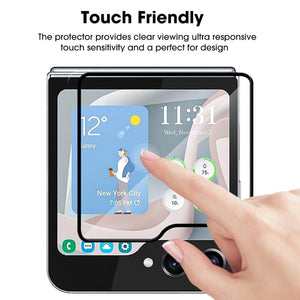 2 In 1 Anti Scratch Tempered Glass for Samsung Galaxy Z Flip 5 Styleeo