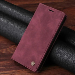 Samsung Leather Phone CAse-Red-styleeo