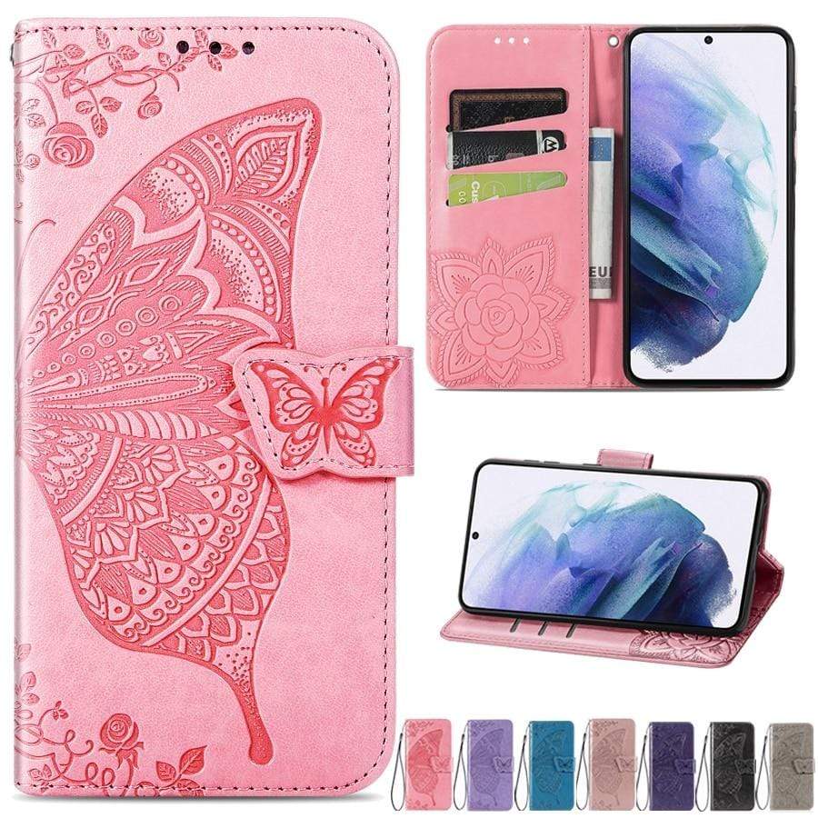 Butterfly Samsung Galaxy Leather Wallet Cases Butterfly Leather wallet case for Samsung Galaxy Styleeo