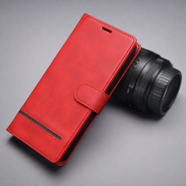 Cardholder Flip Leather Wallet Case For Samsung Galaxy For Galaxy S7 / Red Samsung Galaxy Leather Wallet Case Styleeo