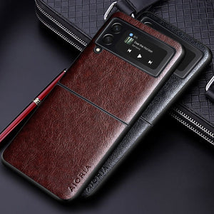 Luxury leather Case for Samsung galaxy Z Flip 3/Flip 4 5G leather Case for Samsung galaxy Z Flip 3/Flip 4 Styleeo