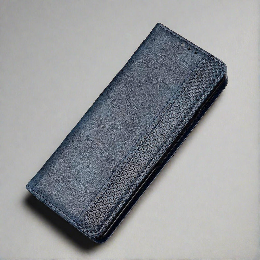 Leather Samsung Z Fold 2 / Z Fold 3 Wallet Case For  Galaxy Z Fold 2 / Blue Samsung z Fold flip wallet case Styleeo