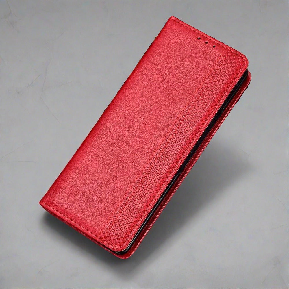 Leather Samsung Z Fold 2 / Z Fold 3 Wallet Case For  Galaxy Z Fold 2 / Red Styleeo
